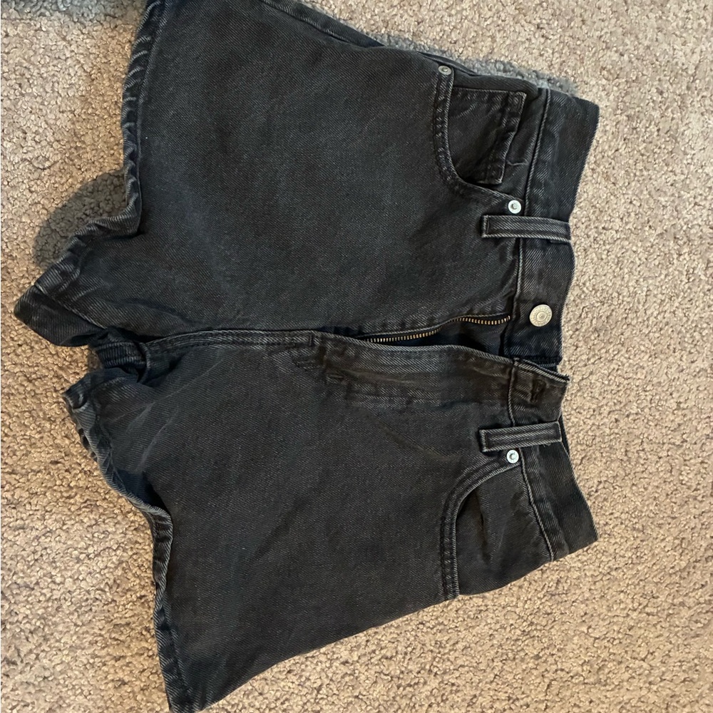 Levi's High Waist Black Denim Shorts
